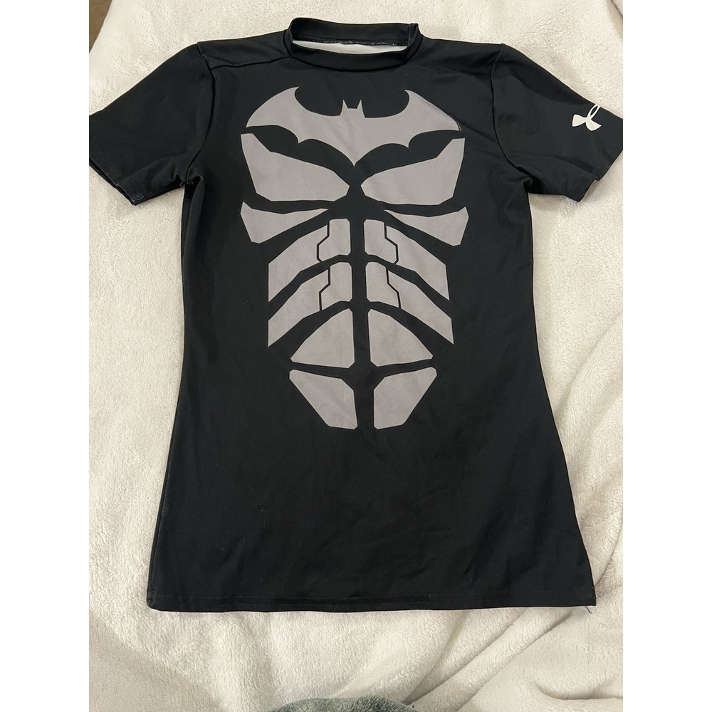 Under Armour UA Boys Alter Ego Fitted Batman Shirt Youth Medium